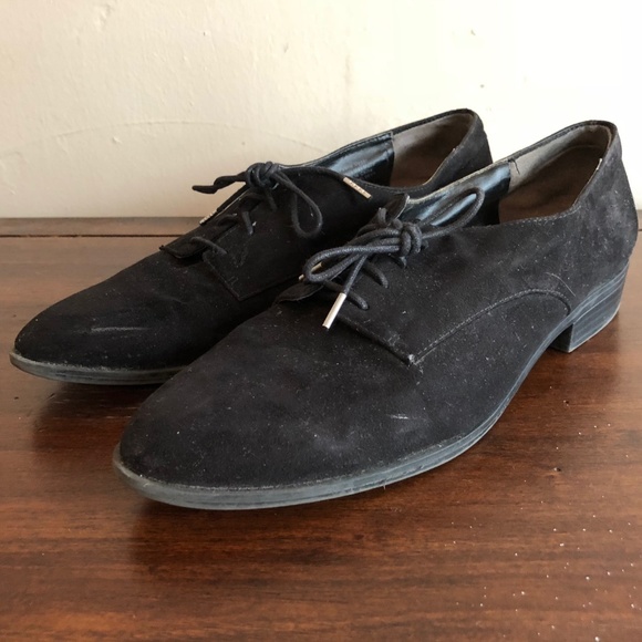 Bar III Black Suede Oxfords Sz 9.5 - Picture 1 of 4